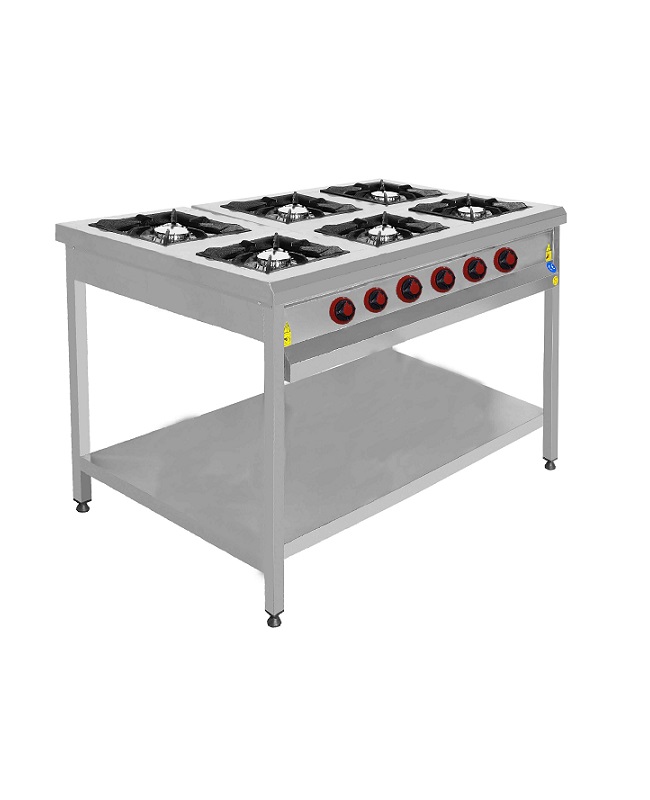 CSA 6 lı Taban Raflı Ocak Gazlı ve Lpg Li Ce Belgeli 150x100x85 cm